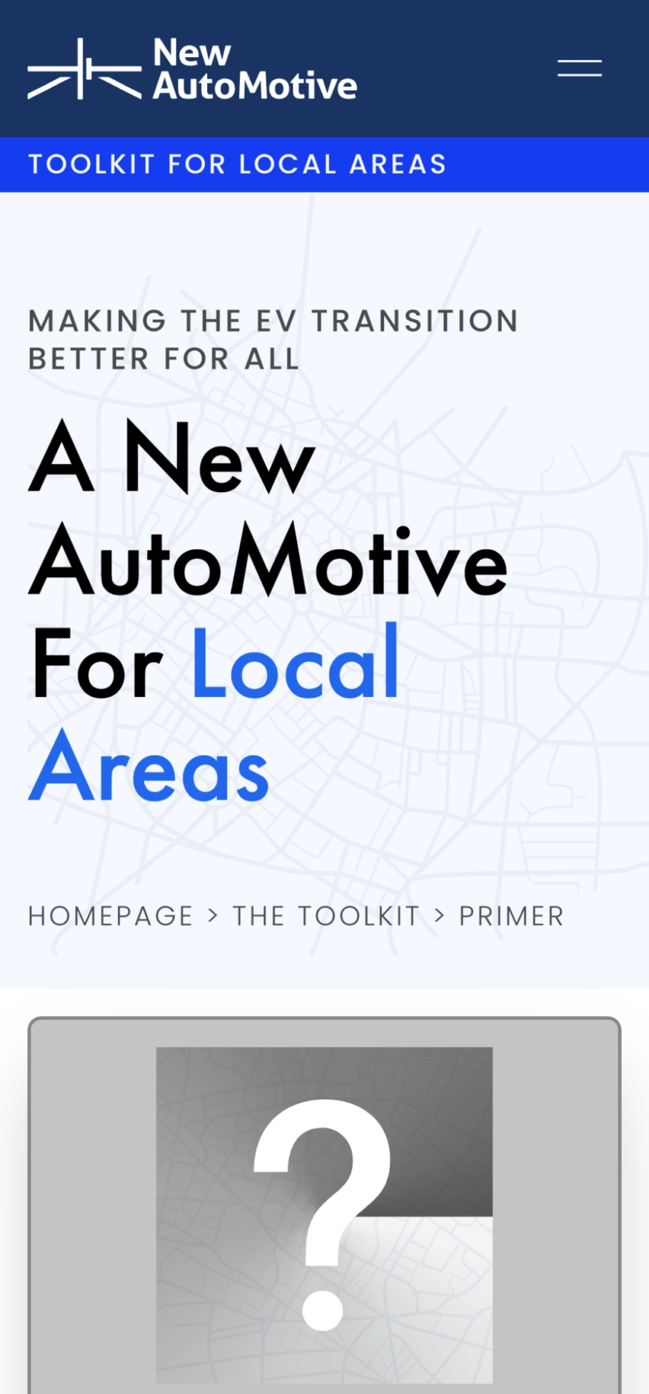 NewAutoMotive for Local Areas primer toolkit (mobile)