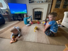 Boys all playing at the same time
