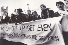Charlie Kiss at LGBT Protests Late 80s