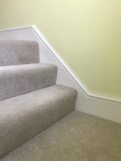 Finished stair skirting on the landing