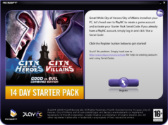 City of Heroes Starter Pack launch screen